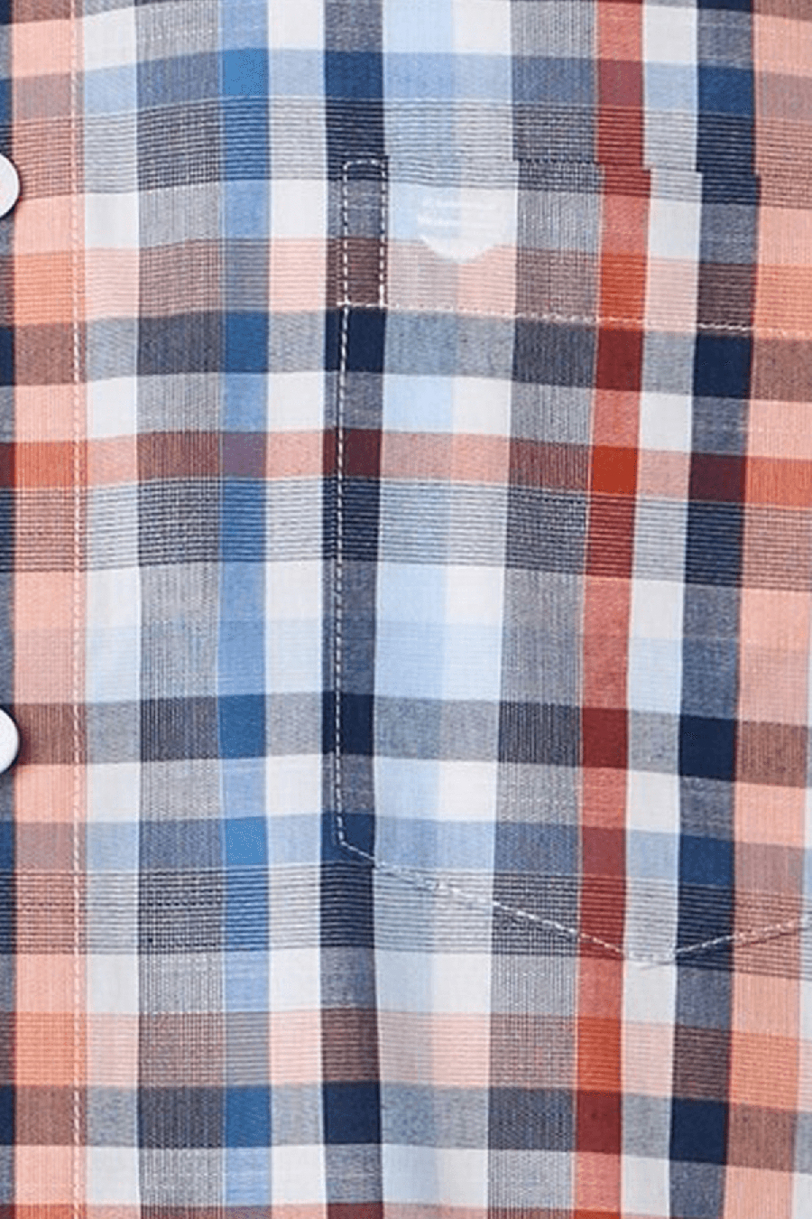 Produktbild fr 'REDMOND Casual Comfort Fit Hemd Halbarm Multikaro orange'