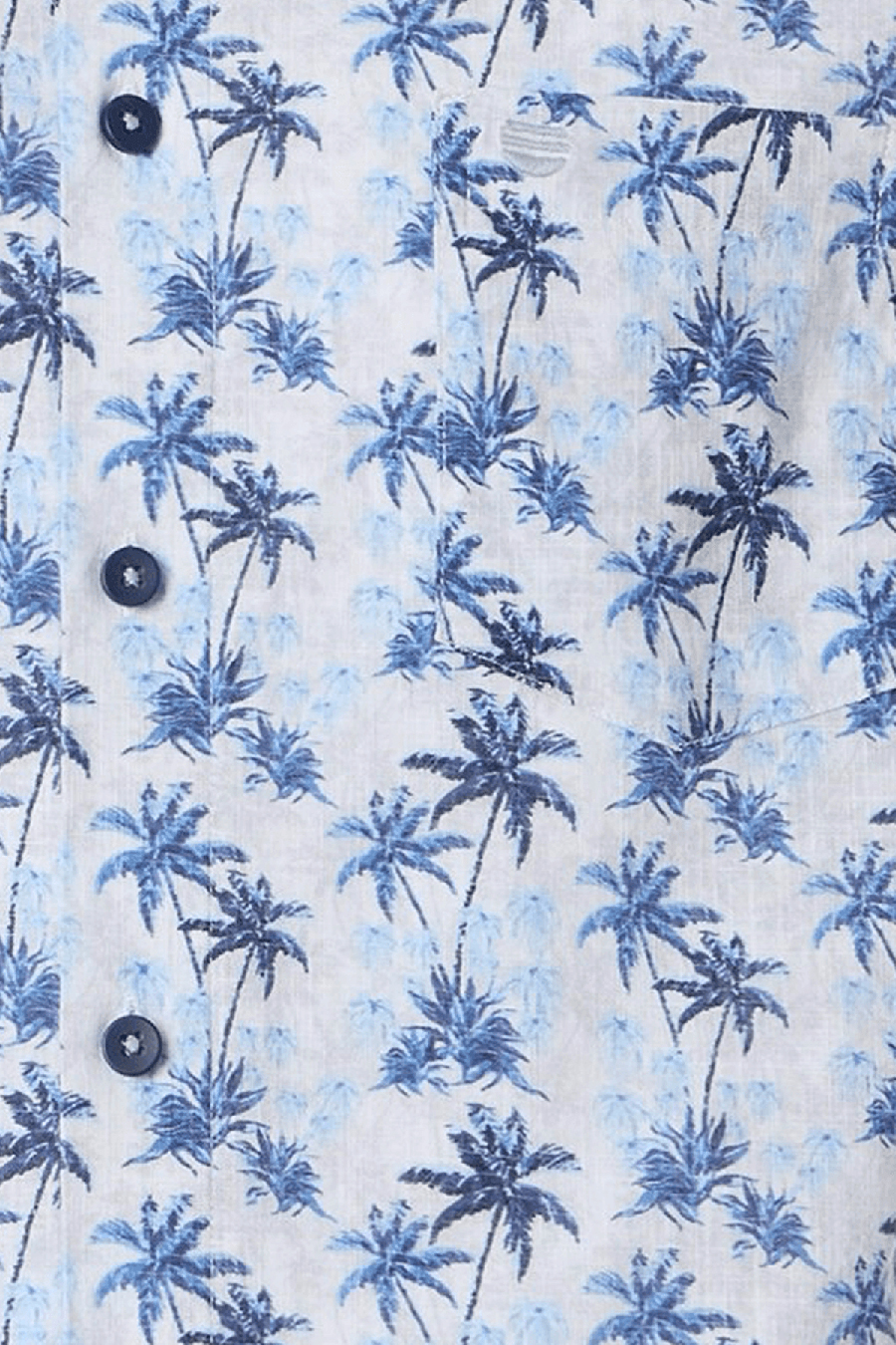 Produktbild fr 'REDMOND Casual Modern Fit Hemd Halbarm Palmenmuster blau'