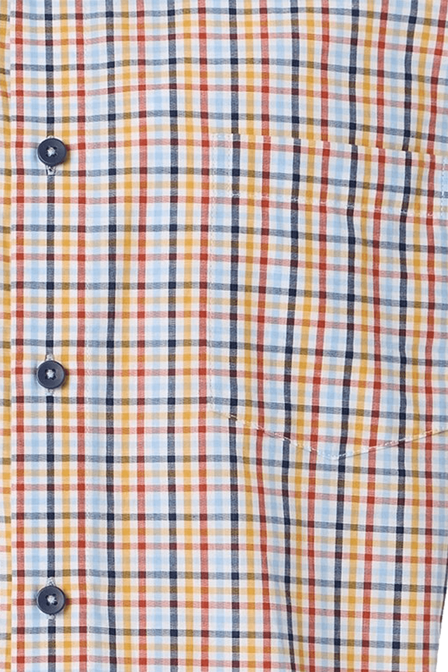 Produktbild fr 'REDMOND Casual Comfort Fit Hemd Halbarm Multikaro rot'