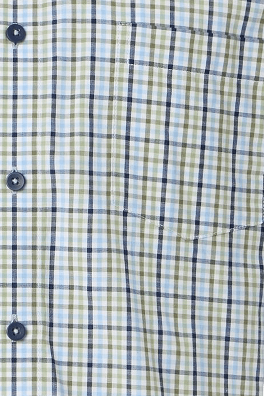 Produktbild fr 'REDMOND Casual Comfort Fit Hemd Halbarm Multikaro grn'