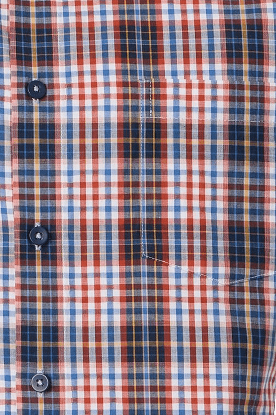 Produktbild fr 'REDMOND Casual Modern Fit Hemd Halbarm Multikaro rot'