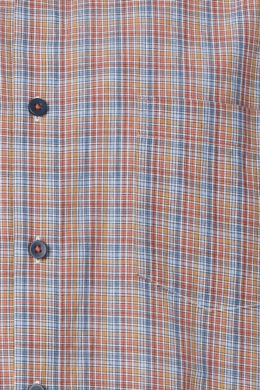 Produktbild fr 'REDMOND Casual Comfort Fit Hemd Halbarm Karo orange'