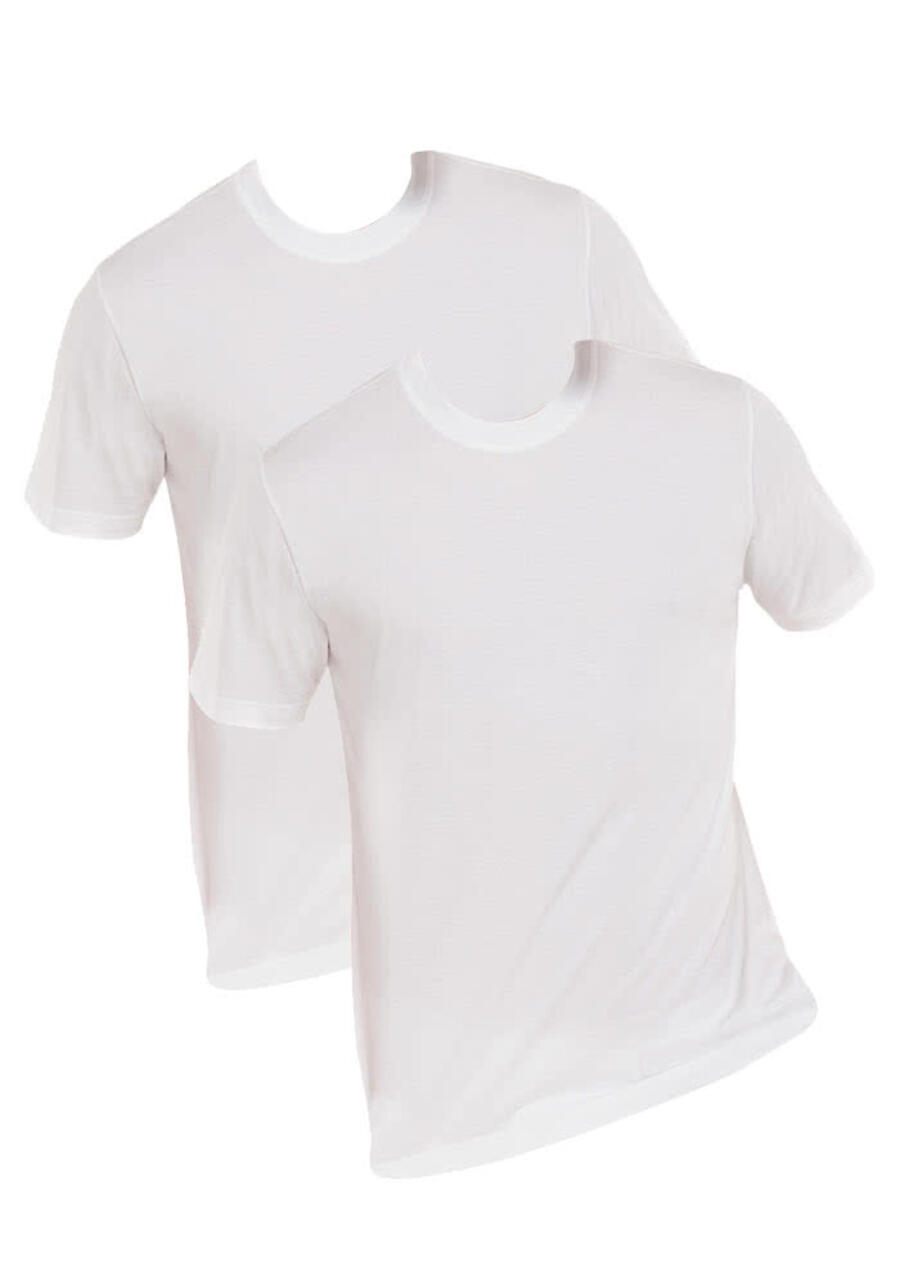 Produktbild fr 'SCHIESSER American T-Shirt Rundhals Doppelpack Uni wei 008150/100'
