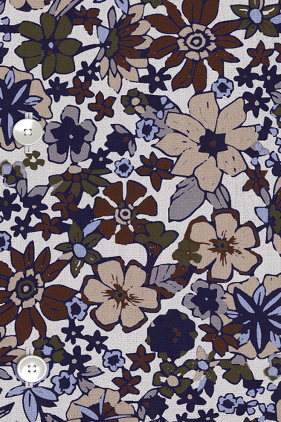 Produktbild fr 'SEIDENSTICKER Regular Hemd Langarm New Kent Kragen Leinen Blumenmuster braun'