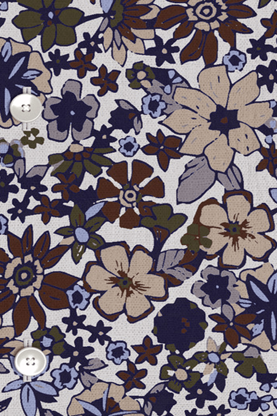 Produktbild fr 'SEIDENSTICKER Slim Hemd Langarm New Kent Kragen Leinen Blumenmuster braun'