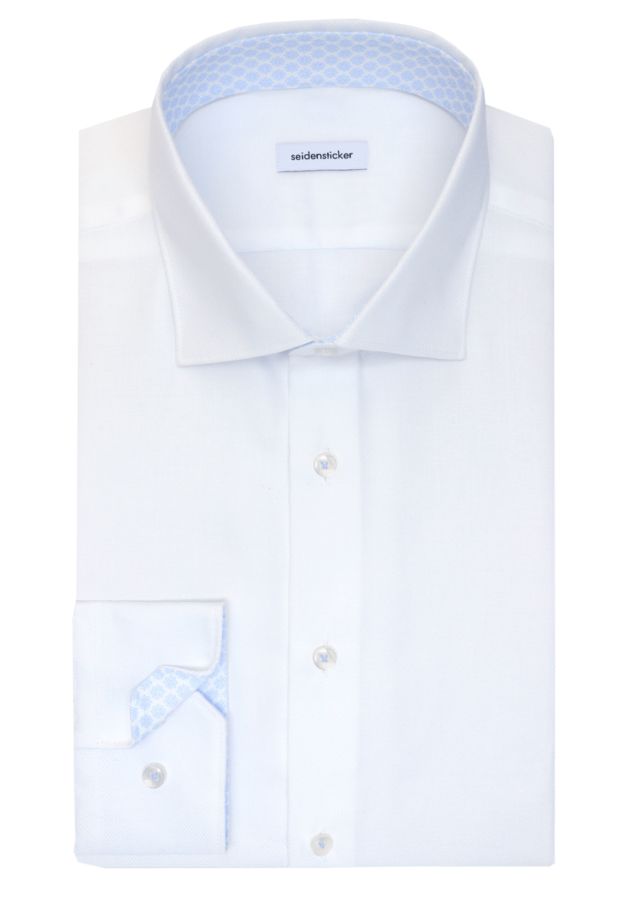 Produktbild f�r 'SEIDENSTICKER Slim Hemd extra langer Arm New Kent Kragen Struktur wei�'