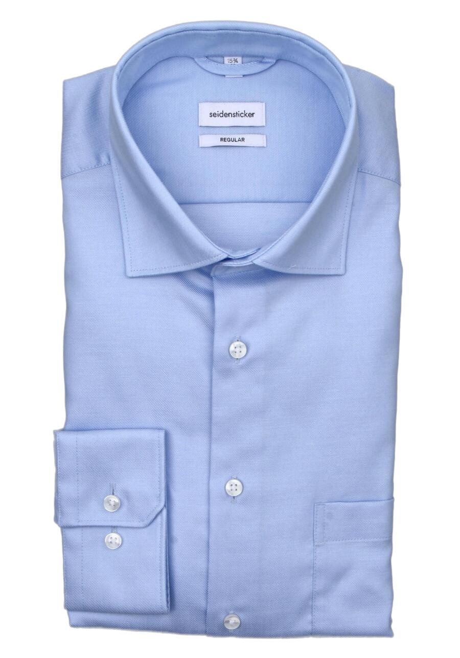 Produktbild fr 'SEIDENSTICKER Regular Fit Hemd extra langer Arm Twill hellblau'