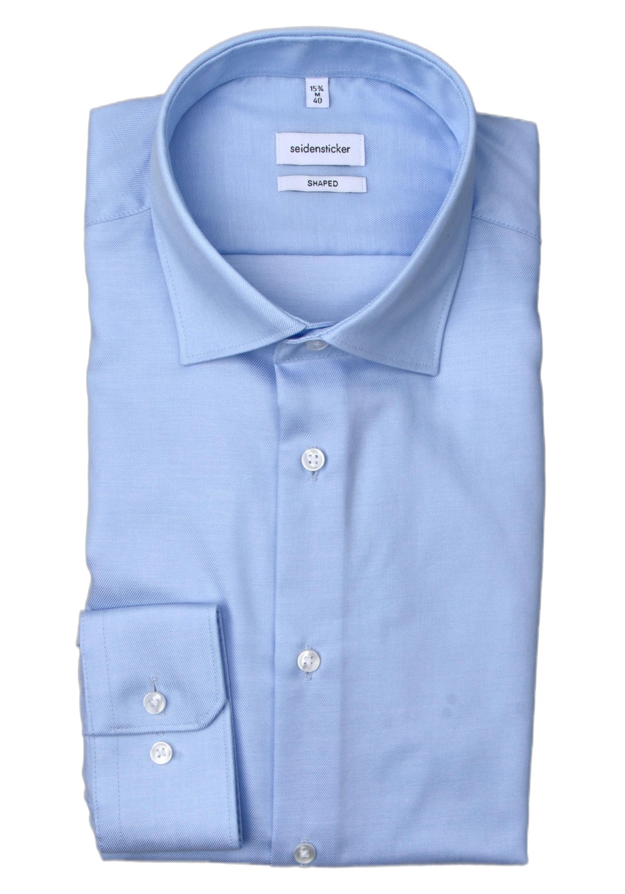 Produktbild fr 'SEIDENSTICKER Shaped Hemd extra langer Arm Twill hellblau'