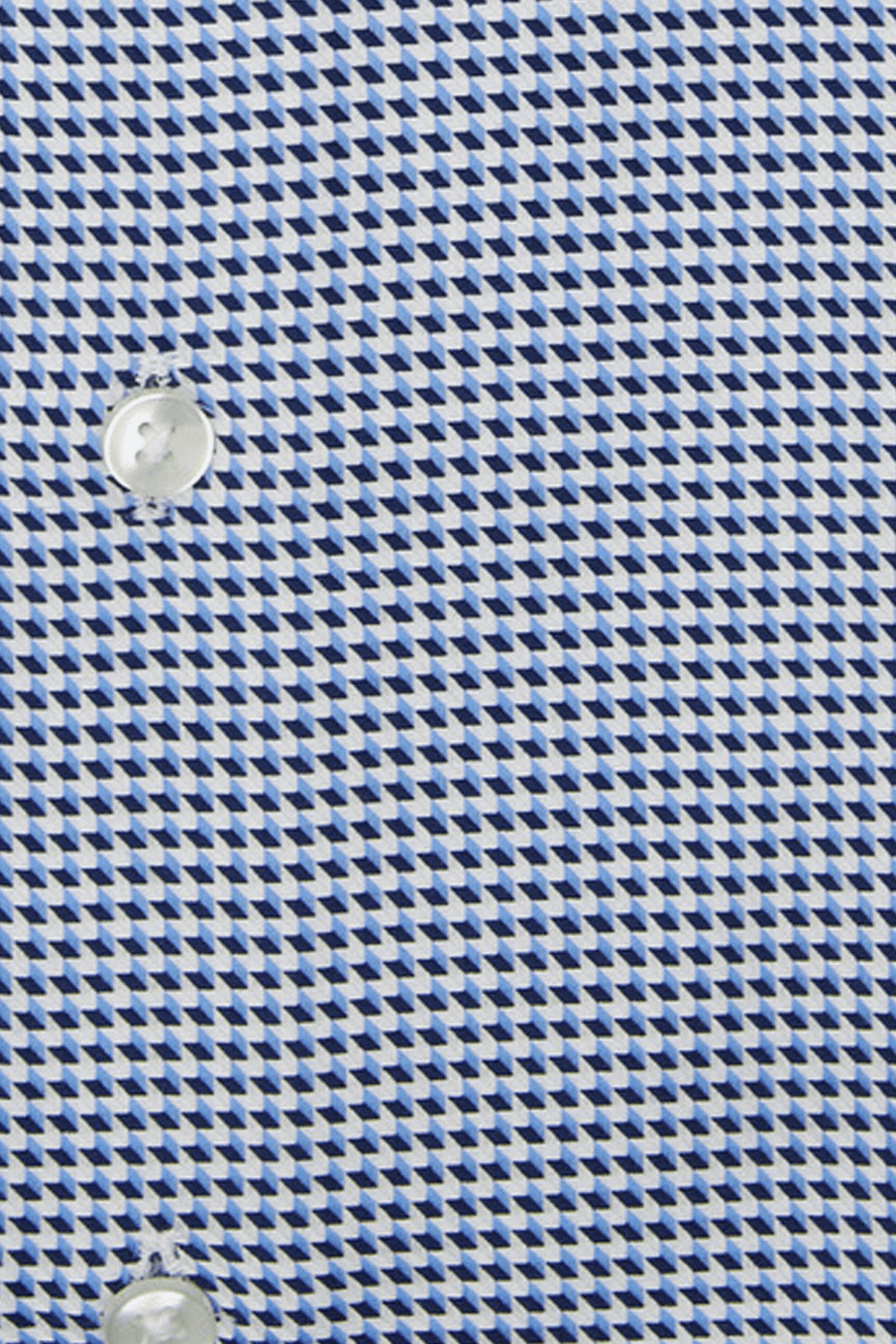 Produktbild f�r 'SEIDENSTICKER Shaped Hemd Langarm Haifischkragen Muster blau'