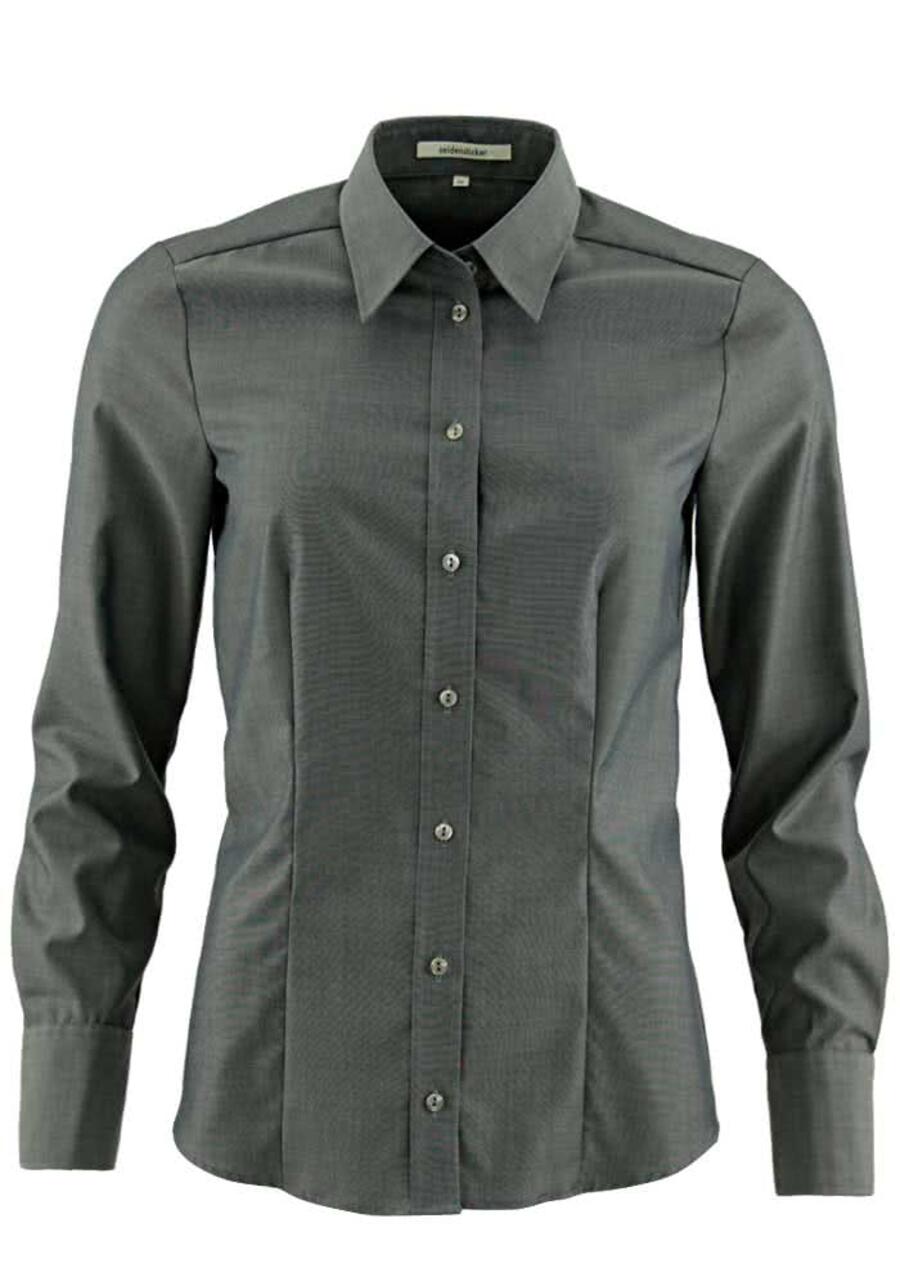 Produktbild f�r 'SEIDENSTICKER Regular Bluse Langarm Hemdkragen Fil a Fil grau'