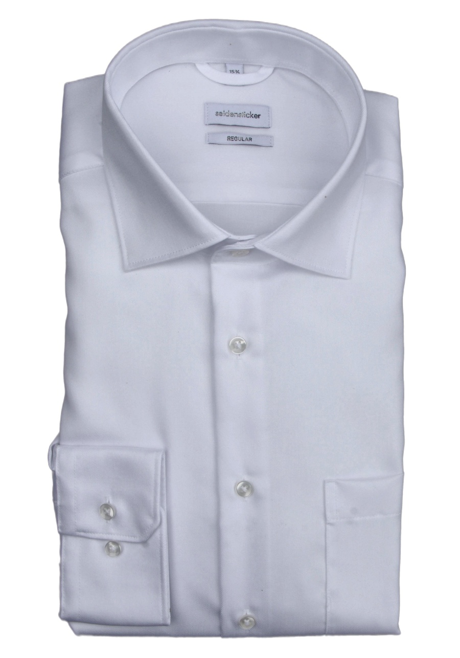 Produktbild fr 'SEIDENSTICKER Regular Fit Hemd extra langer Arm Twill wei'