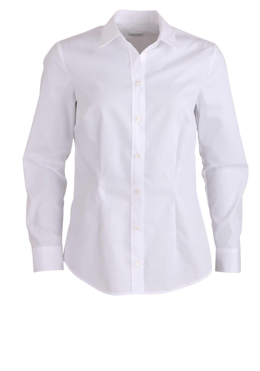 Produktbild f�r 'SEIDENSTICKER Slim Bluse Langarm Hemdkragen Popeline wei�'