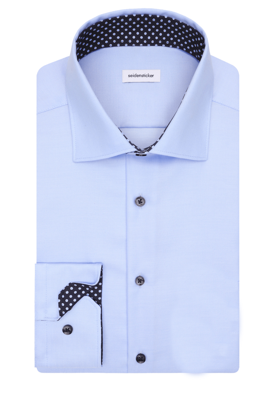 Produktbild f�r 'SEIDENSTICKER Slim Hemd Langarm New Kent Kragen Feintwill hellblau'