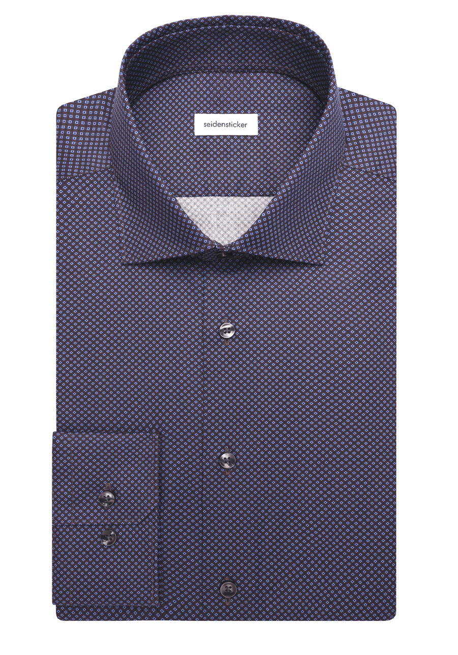 Produktbild f�r 'SEIDENSTICKER Slim Hemd Langarm New Kent Kragen Muster rot'