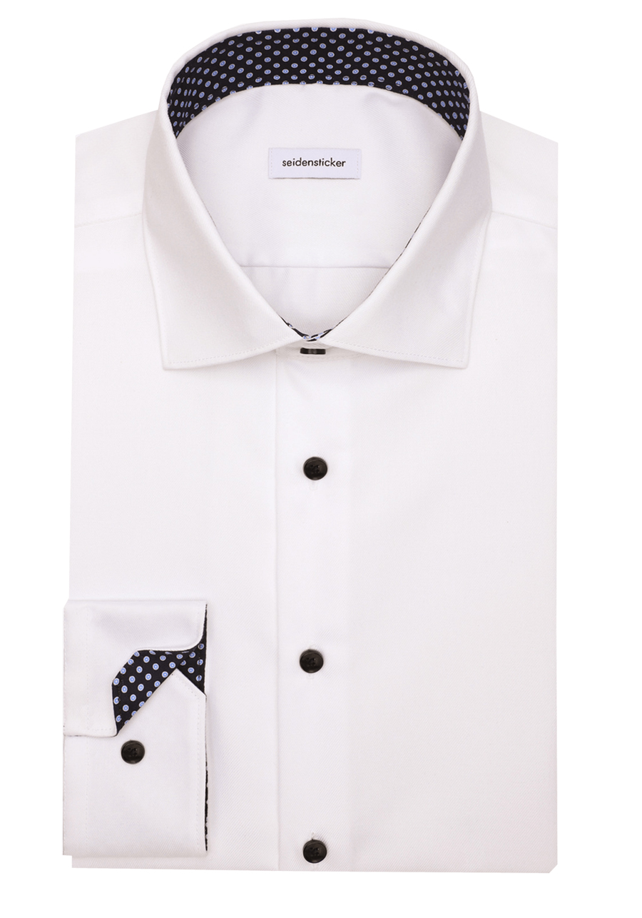 Produktbild f�r 'SEIDENSTICKER Slim Hemd extra langer Arm New Kent Kragen Feintwill wei�'