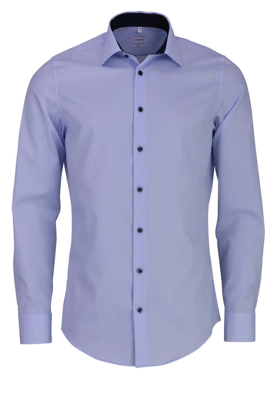 Produktbild f�r 'SEIDENSTICKER Slim Hemd extra langer Arm New Kent Kragen hellblau'