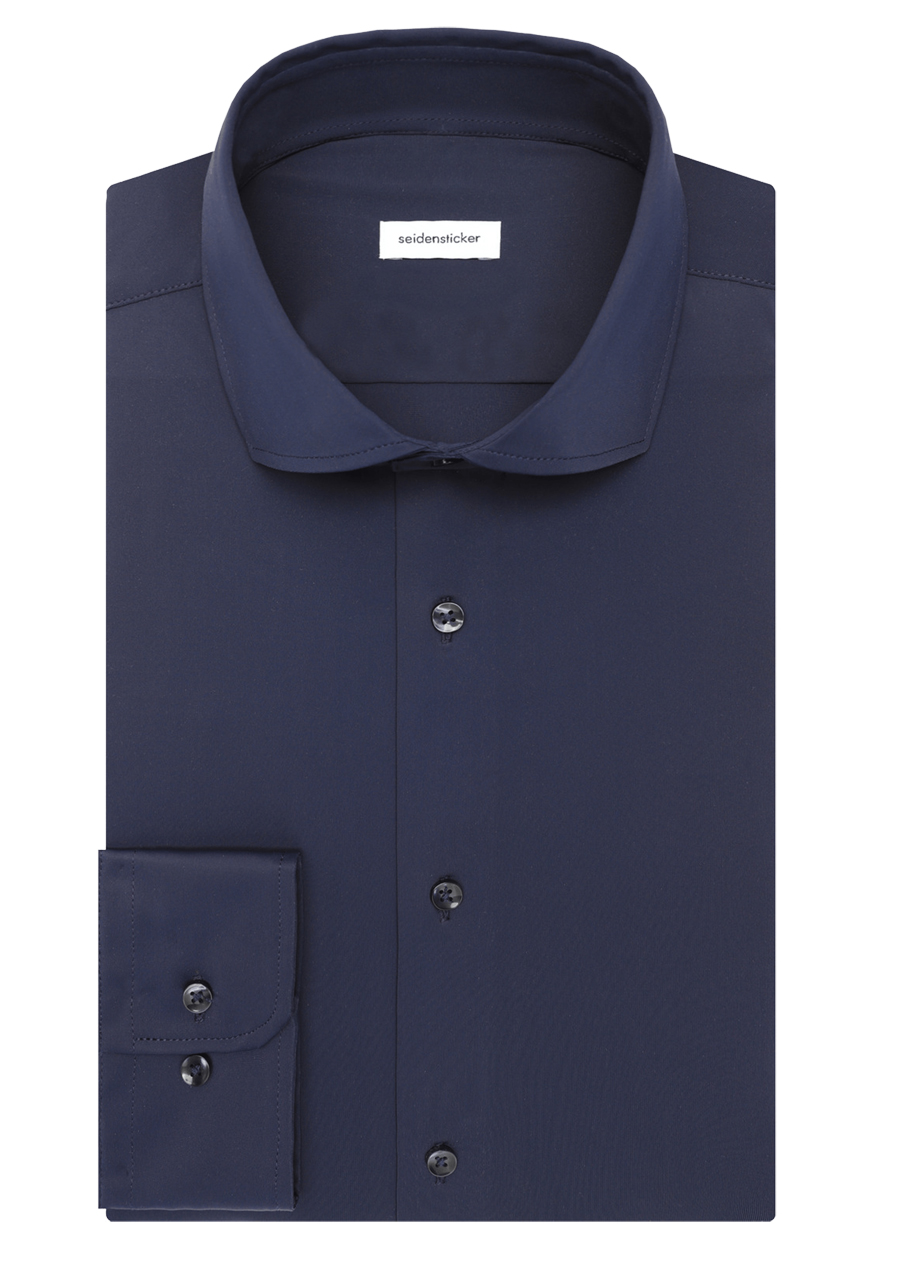 Produktbild f�r 'SEIDENSTICKER Slim Performence Hemd Langarm Haifischkragen Stretch nachtblau'
