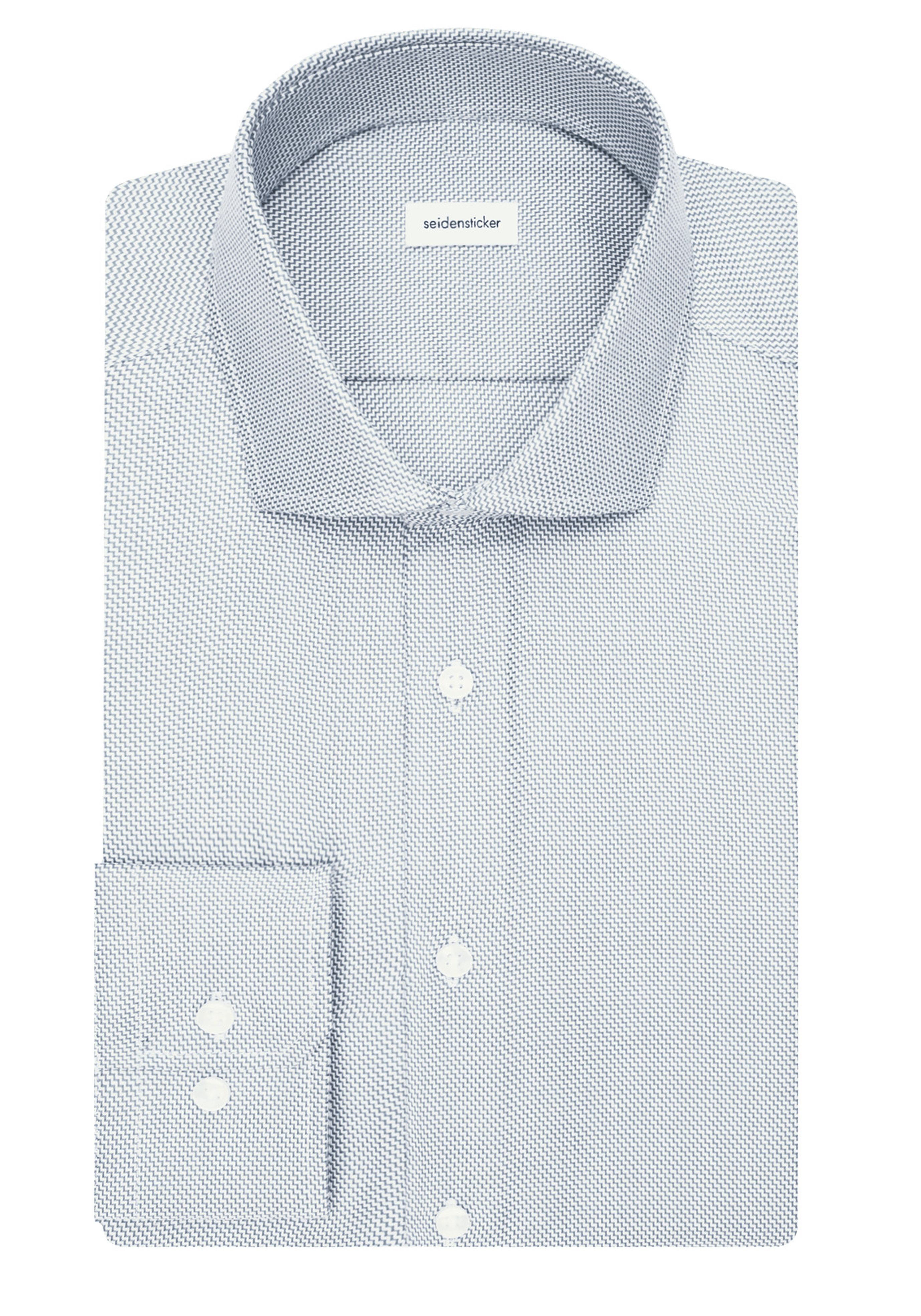 Produktbild f�r 'SEIDENSTICKER Slim Fit Hemd extra lager Arm Haifischkragen Struktur oliv'
