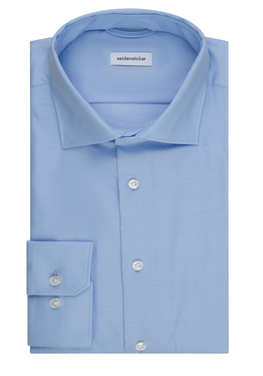 Produktbild f�r 'SEIDENSTICKER Shaped Fit Hemd Langarm New Kent Kragen hellblau'