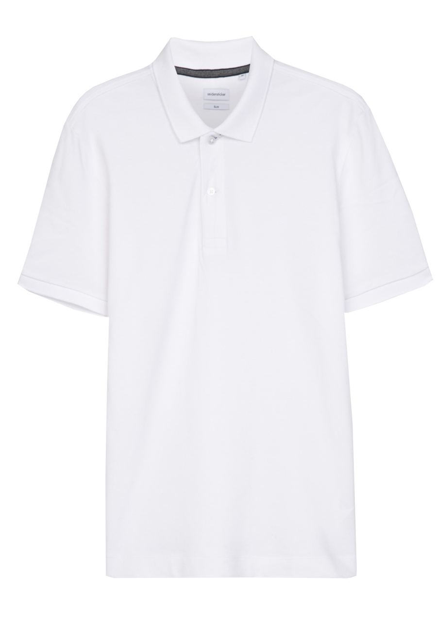 Produktbild f�r 'SEIDENSTICKER Slim Polo Shirt Halbarm Logostick wei�'
