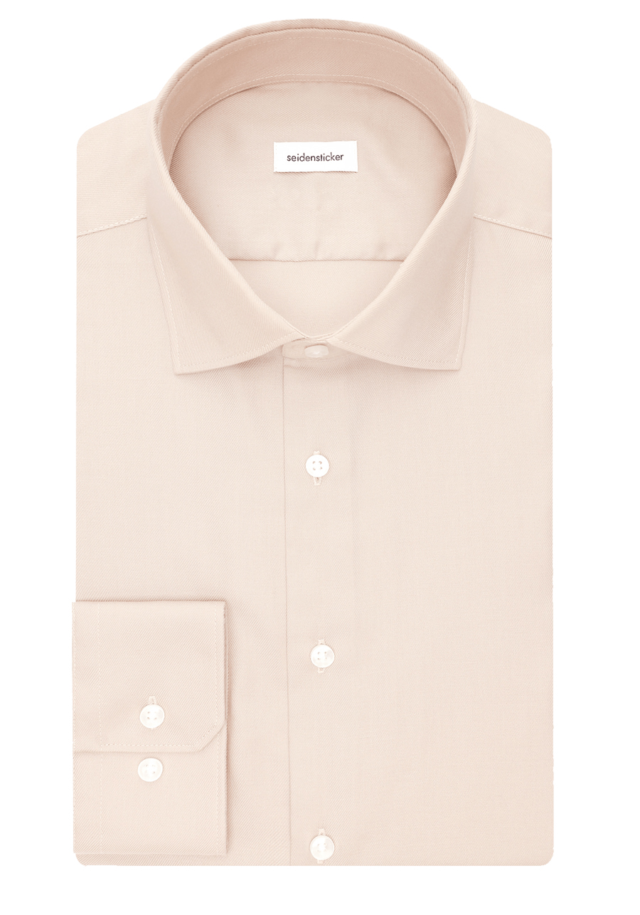 Produktbild f�r 'SEIDENSTICKER Slim Fit Hemd Langarm New Kent Kragen beige'