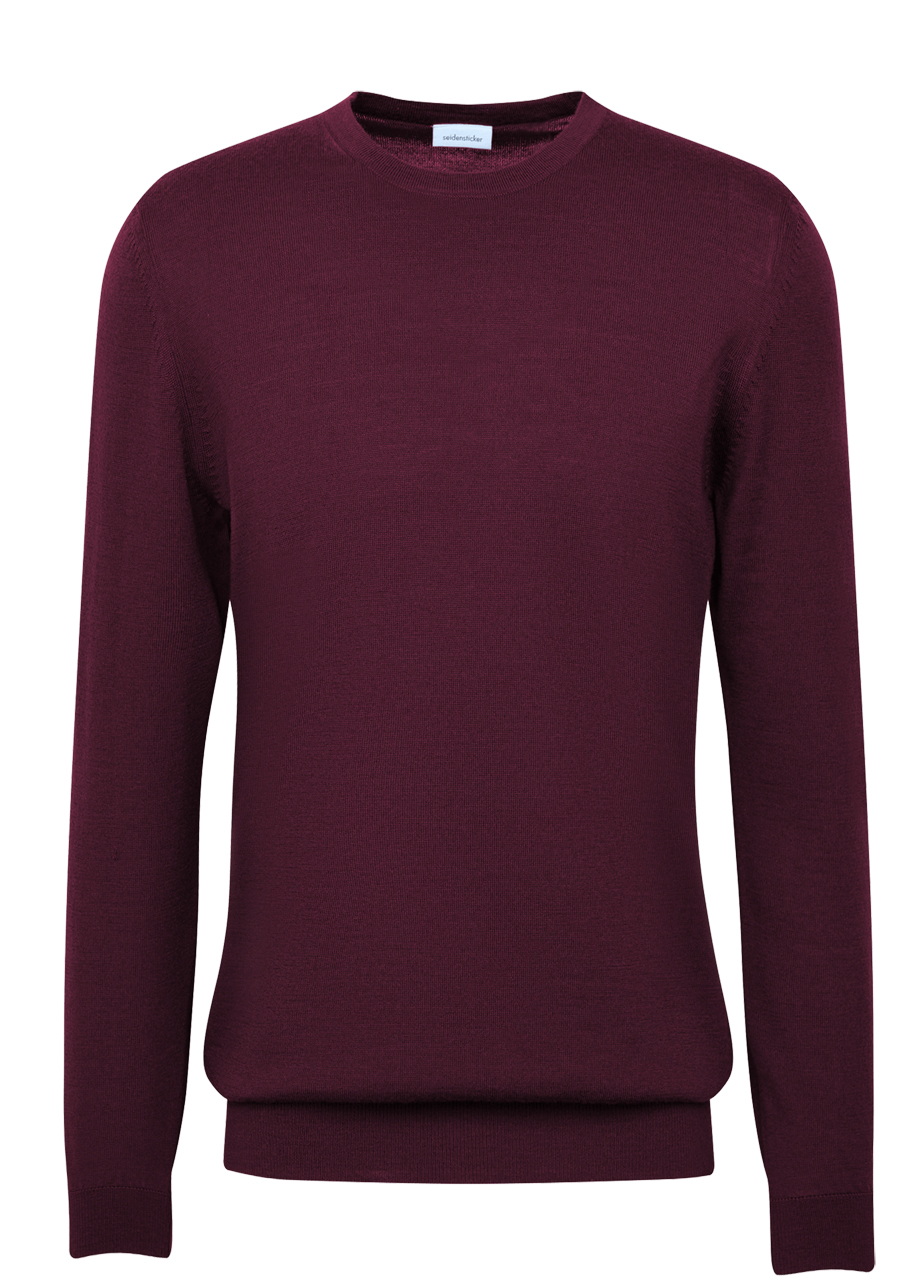Produktbild f�r 'SEIDENSTICKER Pullover Langarm Rundhals Merinowolle aubergine'
