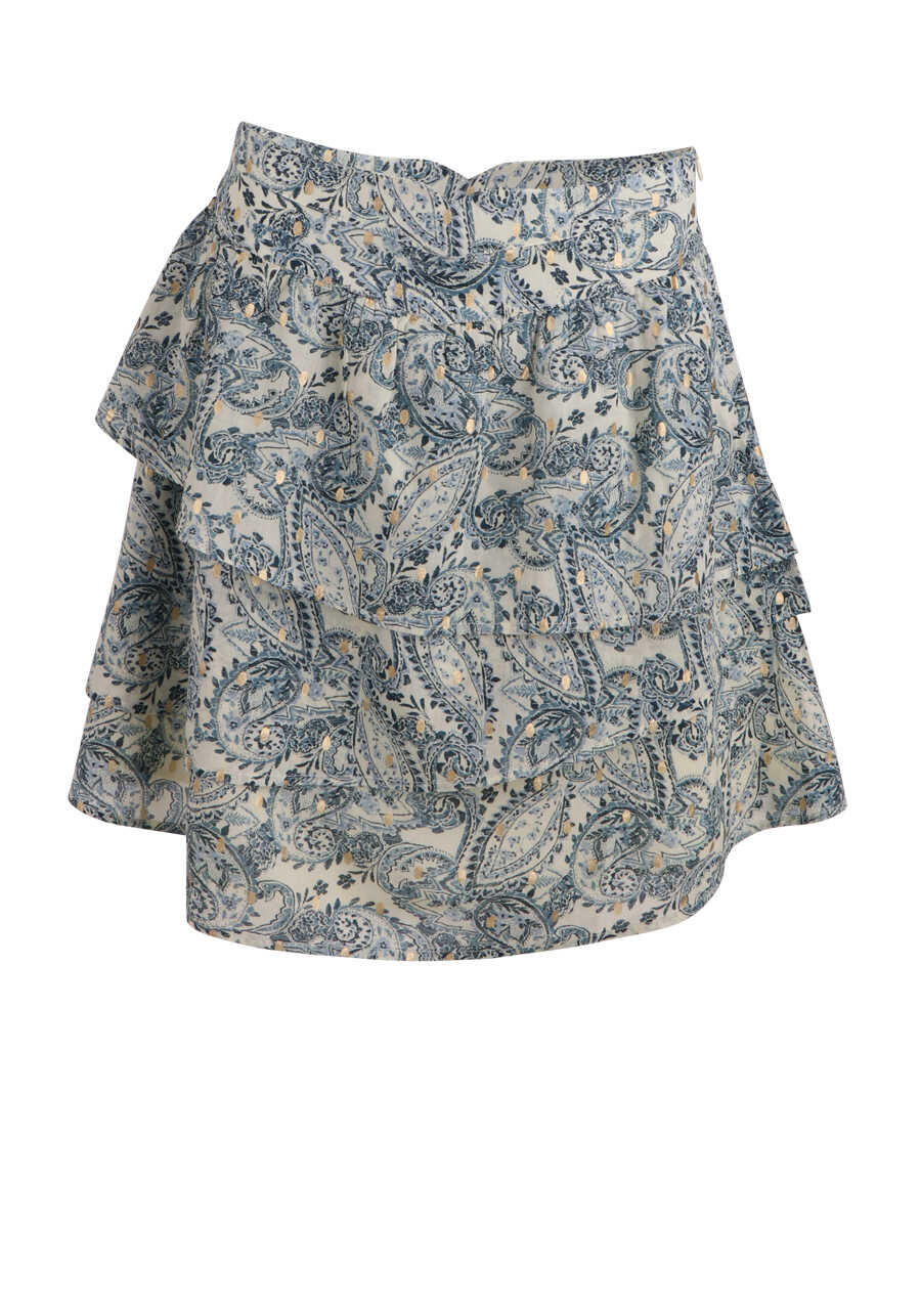 Produktbild fr 'SOFIE SCHNOOR Rock Reiverschluss Volant Muster blau'