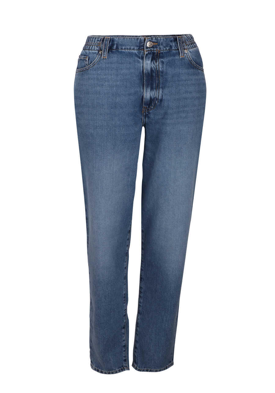 Produktbild fr 'TOMMY HILFIGER Straight Jeans Gummibund Reiverschluss 5-Pocket mittelblau'
