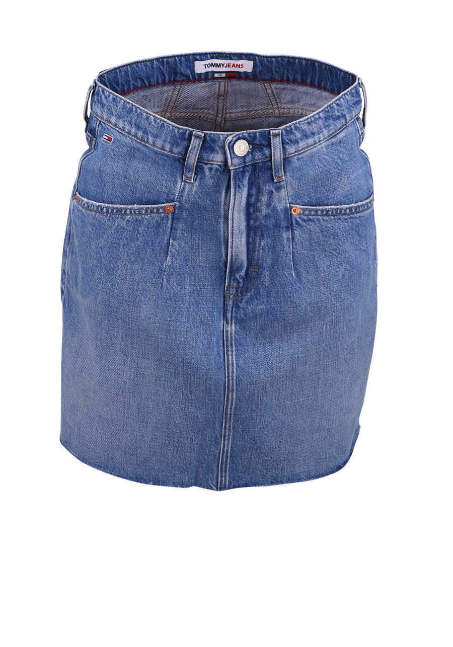 Produktbild fr 'TOMMY JEANS Rock Button-Zipp-Verschluss reine Baumwolle mittelblau'