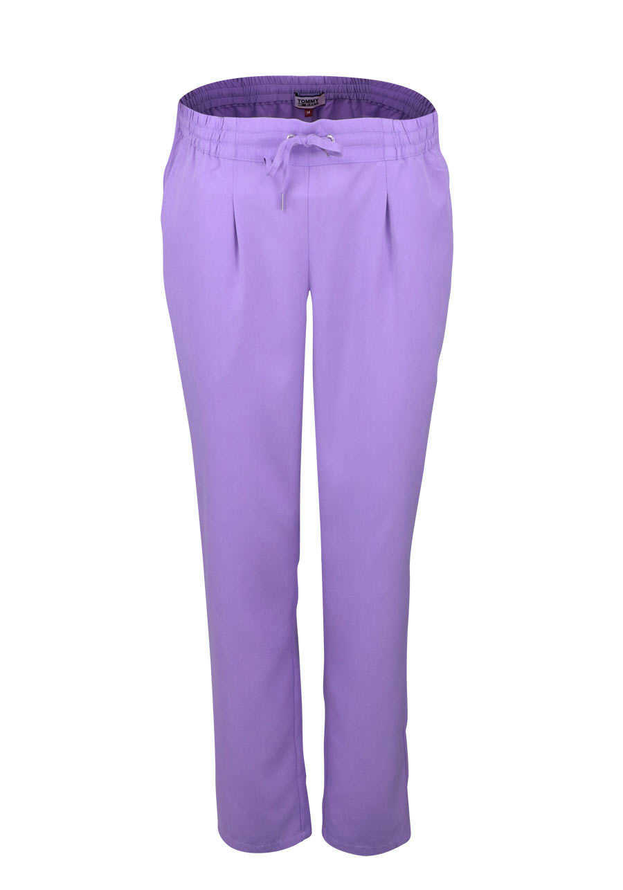 Produktbild f�r 'TOMMY JEANS Straight Hose Gummibund Tunnelzug flieder'