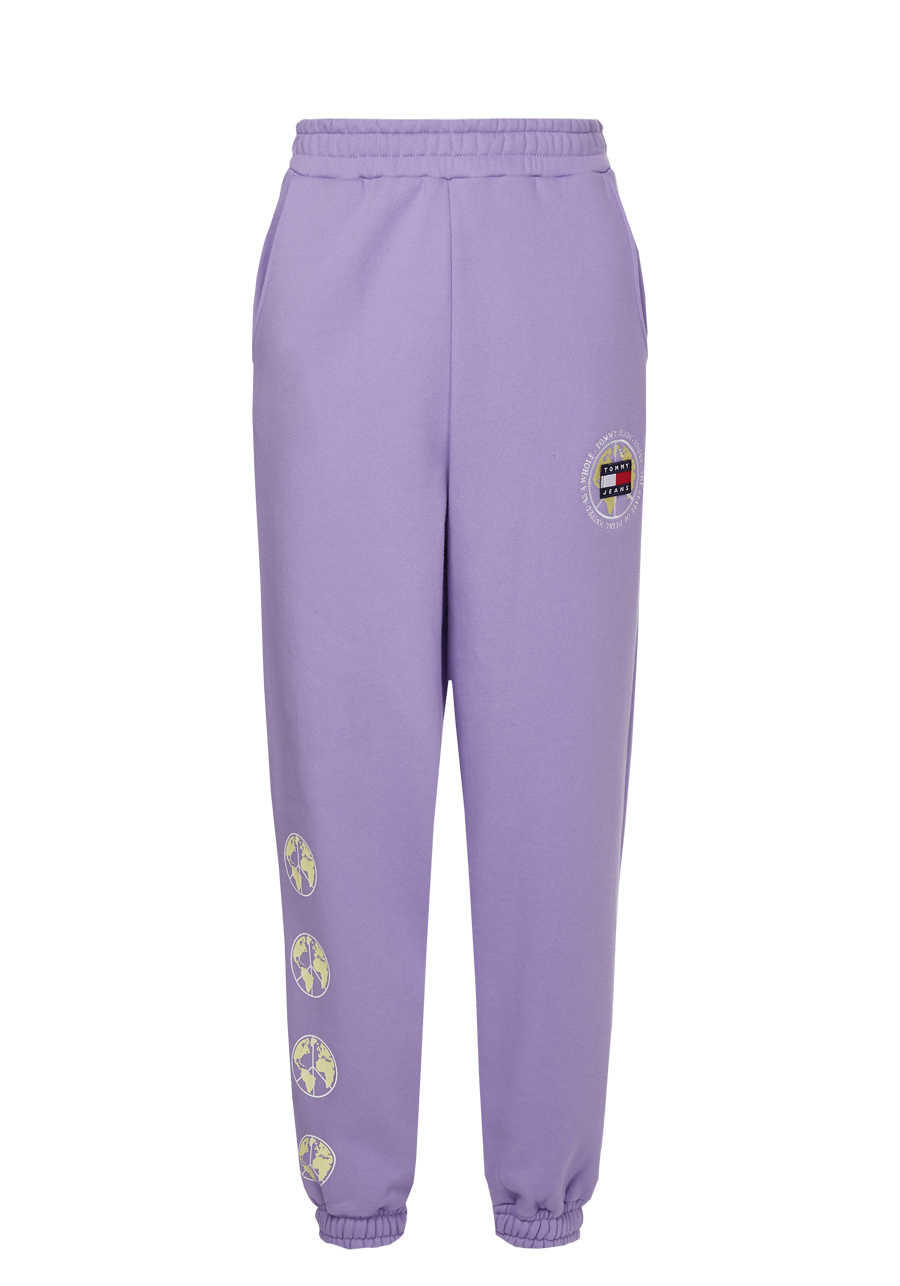 Produktbild fr 'TOMMY JEANS Sweatpants Gummibund Taschen Logo-Stick flieder'
