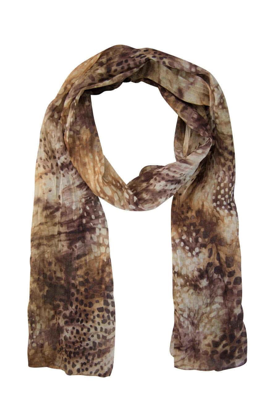 Produktbild fr 'Tuch Allover Druck Leo-Print braun'