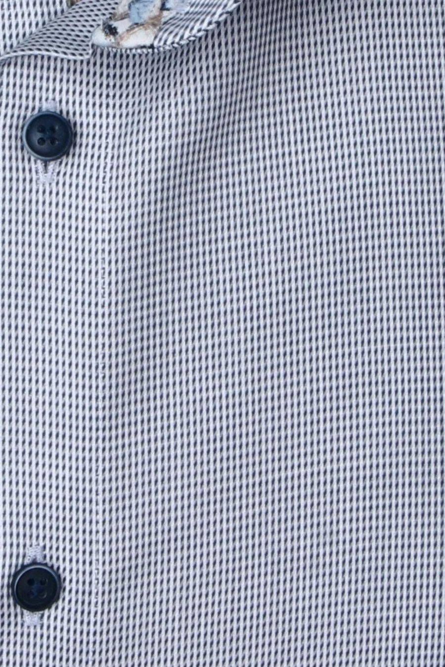 Produktbild fr 'VENTI Modern Fit Hemd super langer Arm New Kent Kragen Twill Muster blau'