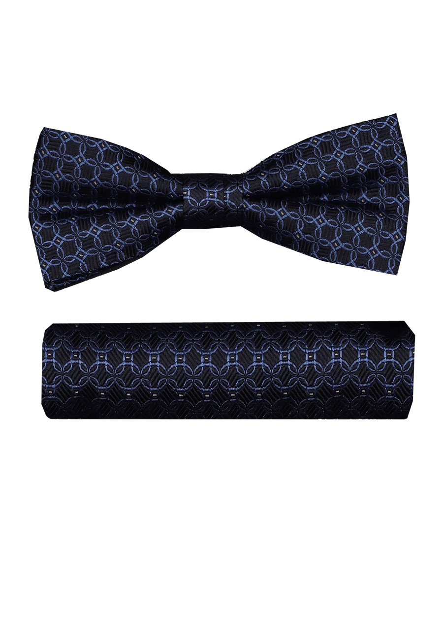 Produktbild f�r 'VENTI Fliege + Einstecktuch Set Muster blau'