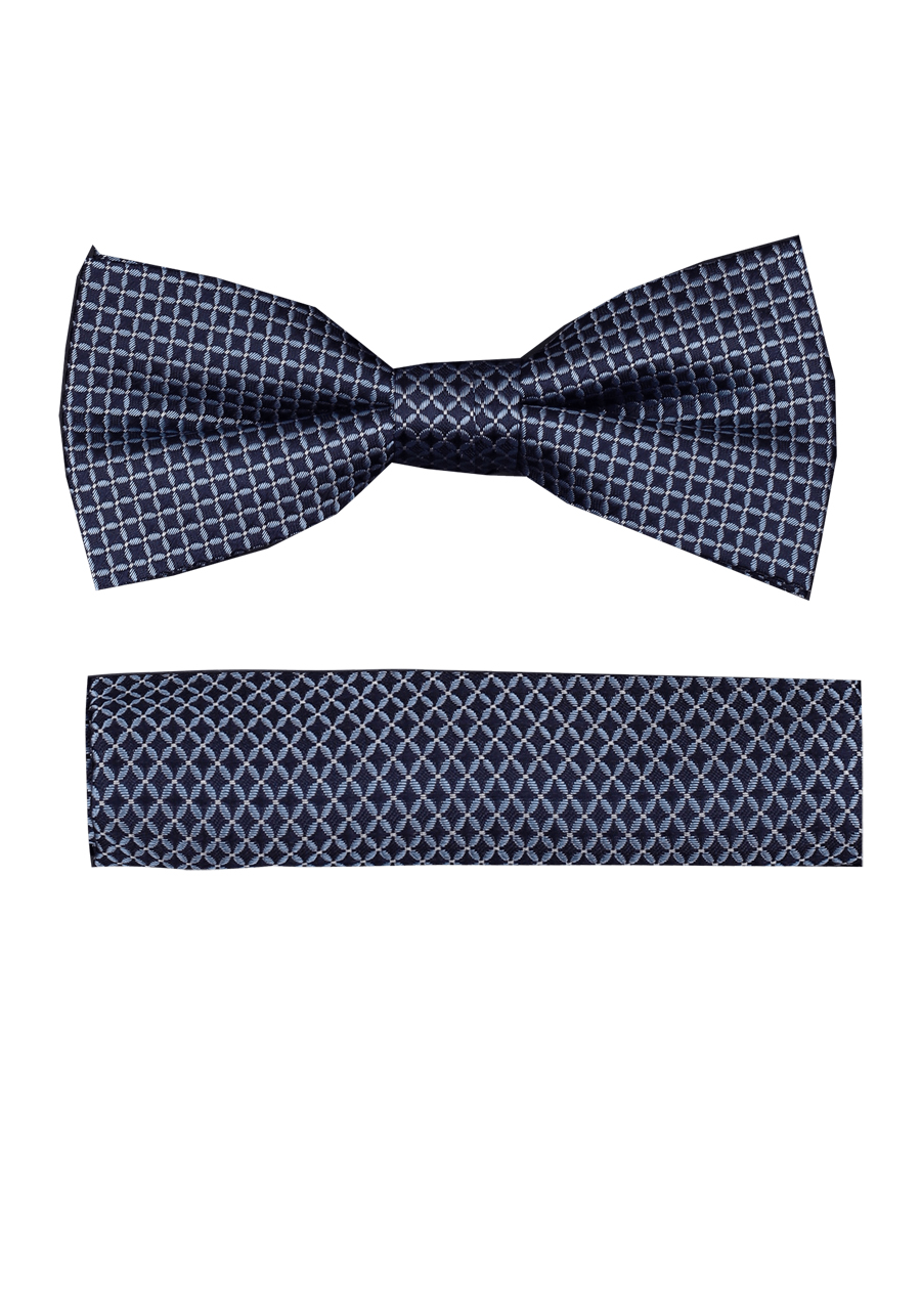 Produktbild f�r 'VENTI Fliege + Einstecktuch Set Muster blau'