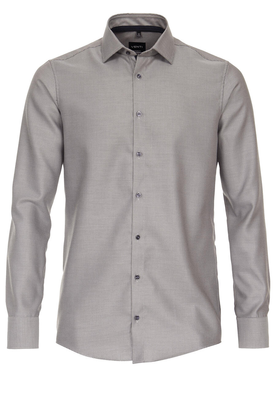 Produktbild fr 'VENTI Modern Fit Hemd Langarm New Kent Kragen Struktur beige'