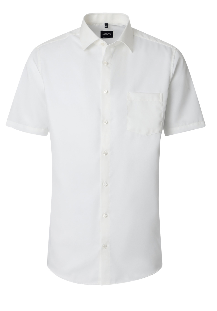 Produktbild f�r 'VENTI Modern Fit Hemd Halbarm Haifischkragen Twill beige'