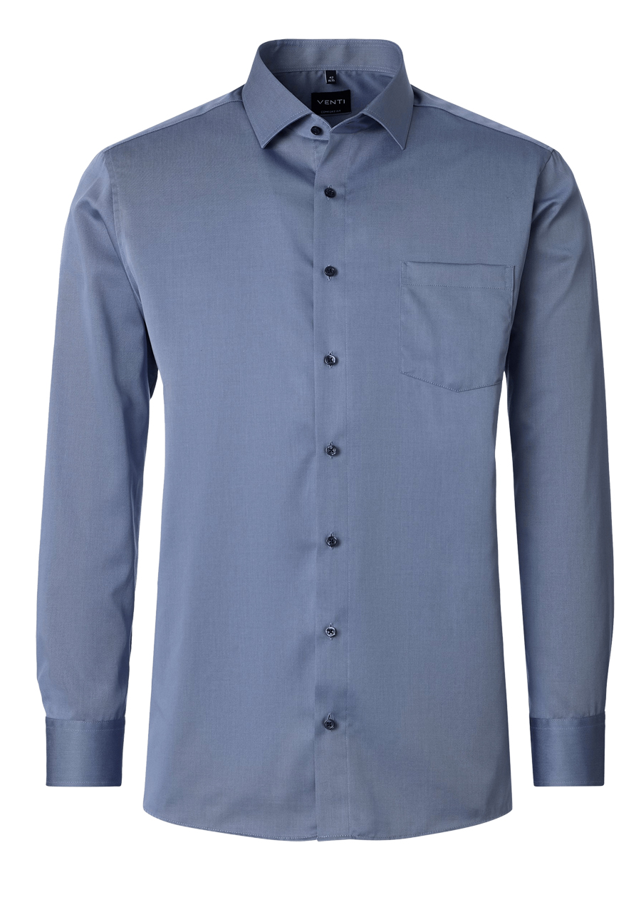 Produktbild f�r 'VENTI Modern Fit Hemd Langarm Haifischkragen Twill dunkelblau'