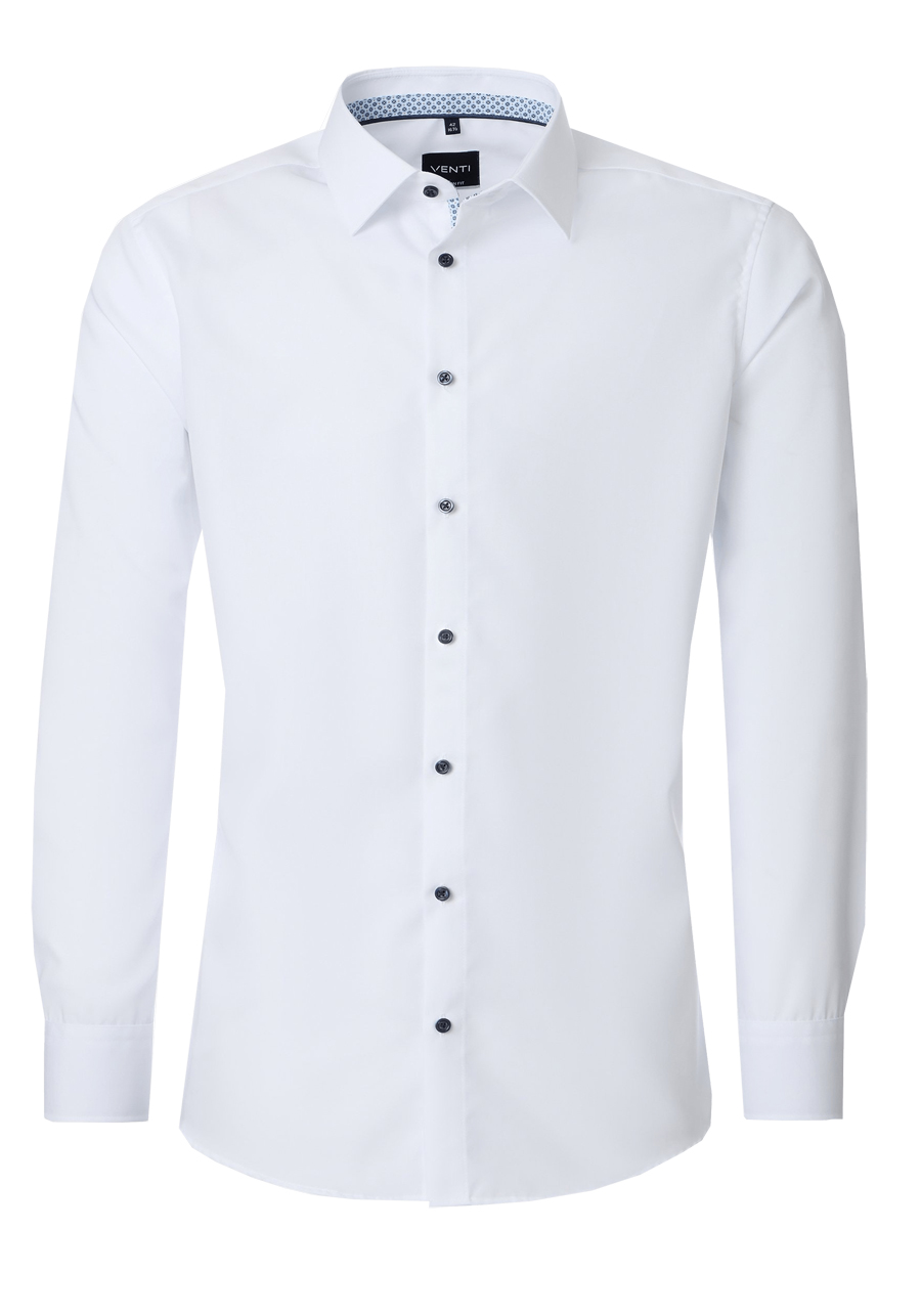 Produktbild f�r 'VENTI Modern Fit Hemd Langarm New Kent Kragen Popeline wei�'