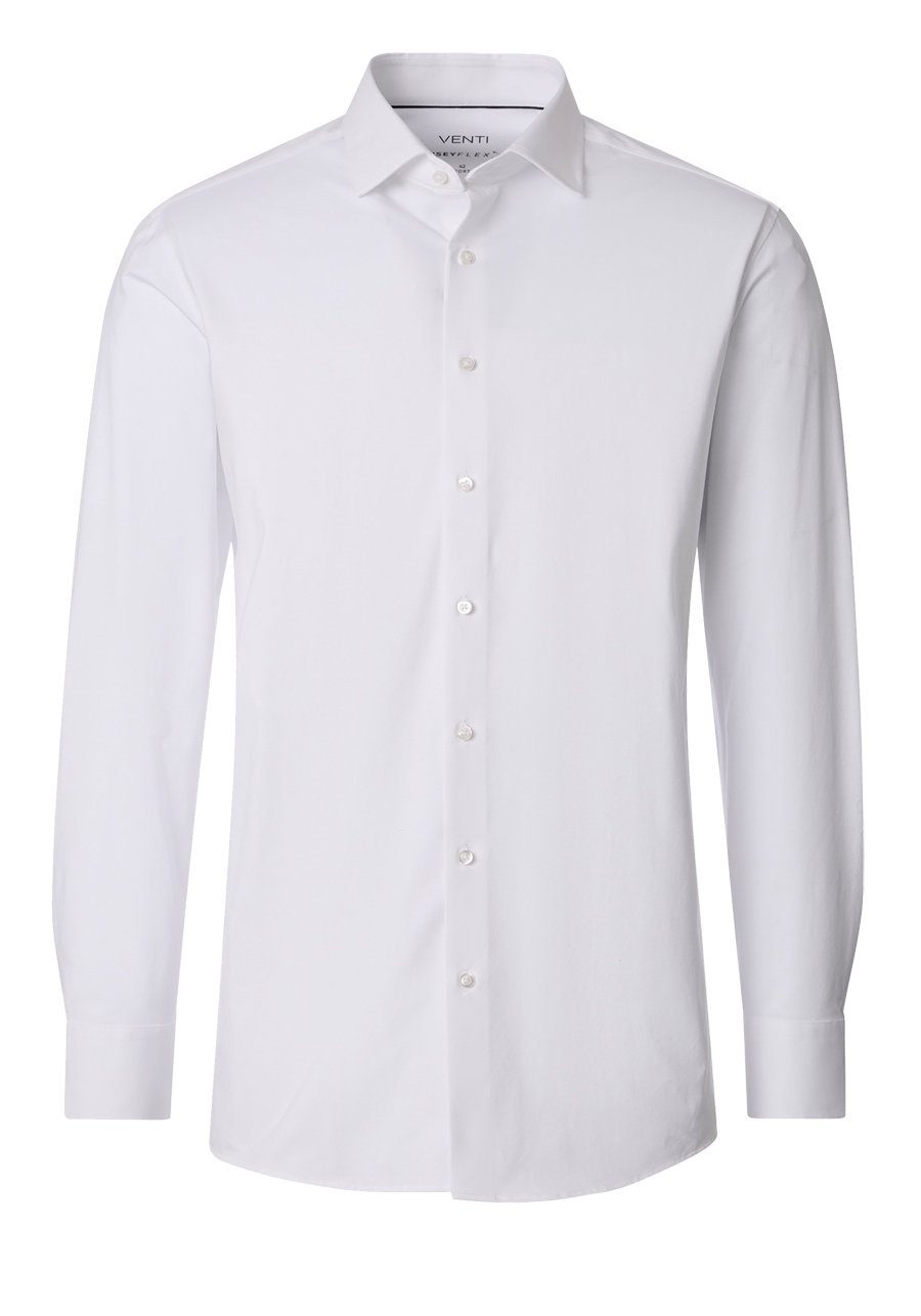 Produktbild f�r 'VENTI Comfort Fit Hemd Langarm Haifischkragen Jersey Stretch wei�'