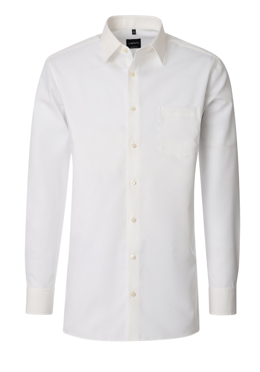 Produktbild f�r 'VENTI Comfort Fit Hemd Basic Kent Langarm Popeline creme'