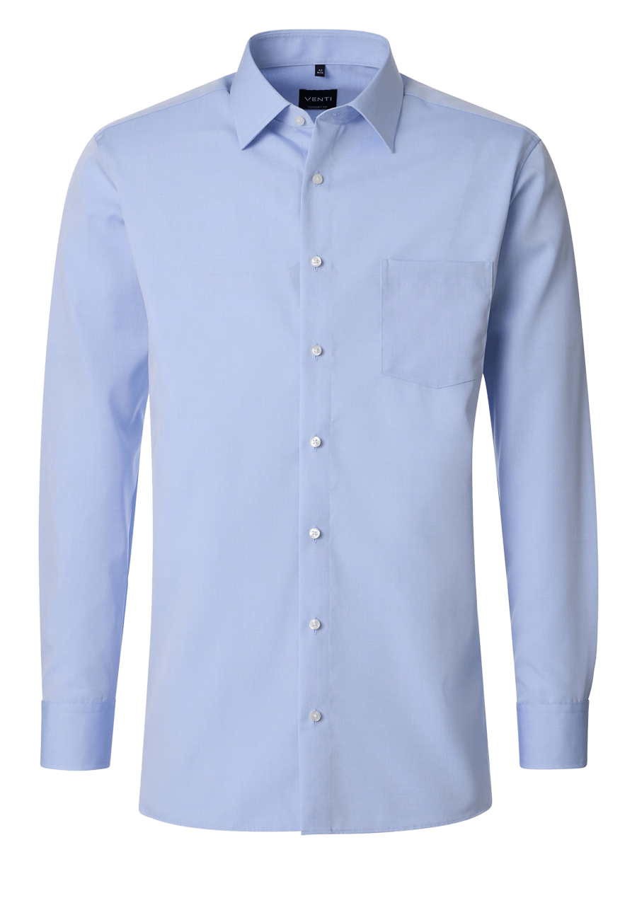 Produktbild f�r 'VENTI Comfort Fit Hemd Basic Kent Langarm Popeline hellblau'