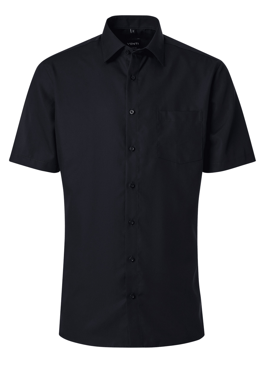 Produktbild f�r 'VENTI Comfort Fit Hemd Halbarm Basic Kent Popeline schwarz'