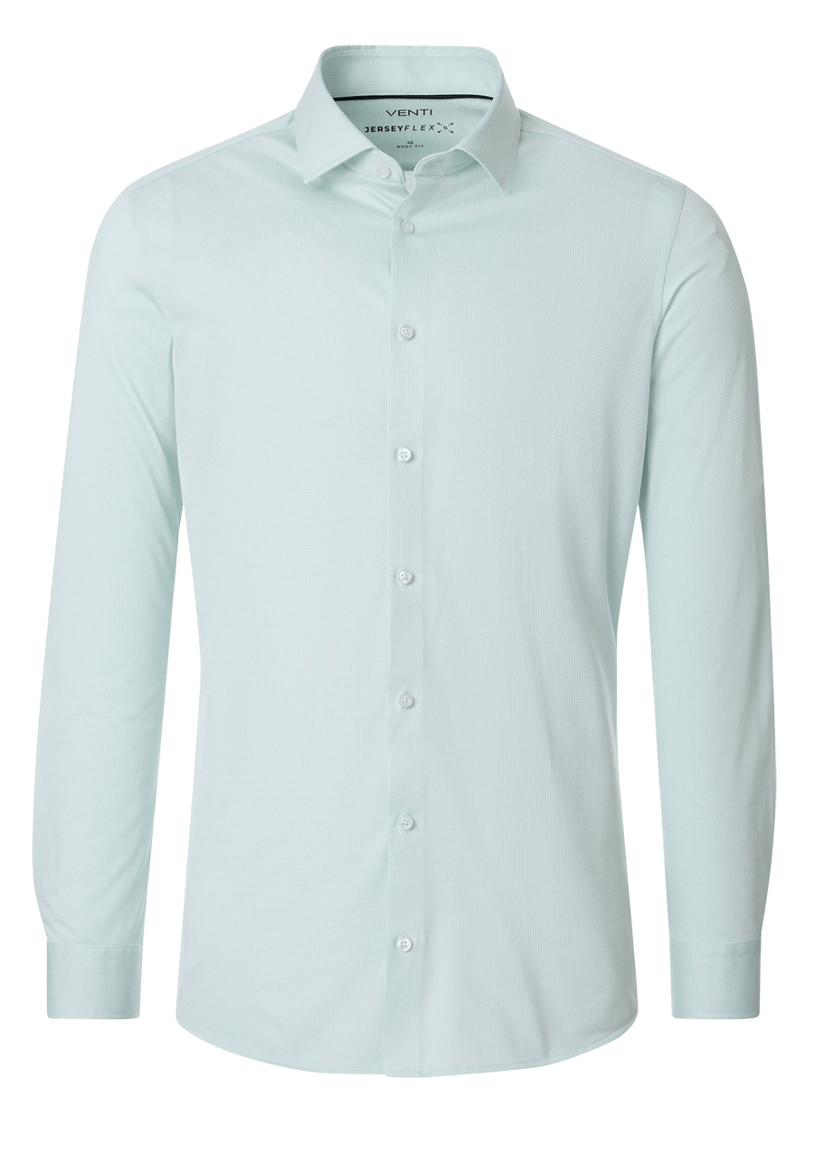 Produktbild f�r 'VENTI Body Fit Fit Hemd Langarm Haifischkragen Jersey Stretch Struktur mint'