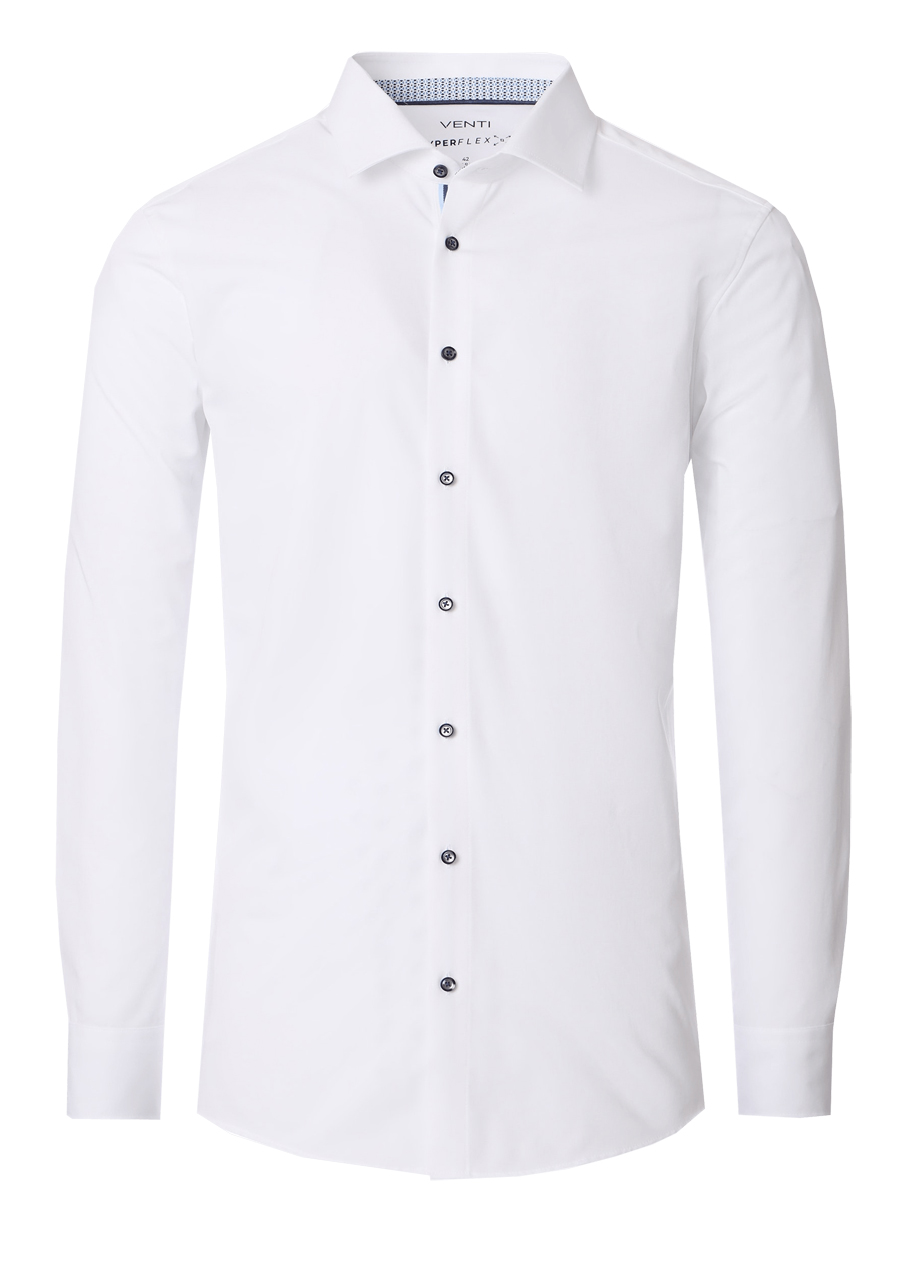Produktbild fr 'VENTI Body Fit Hemd Langarm New Kent Kragen Hyperflex Twill wei'