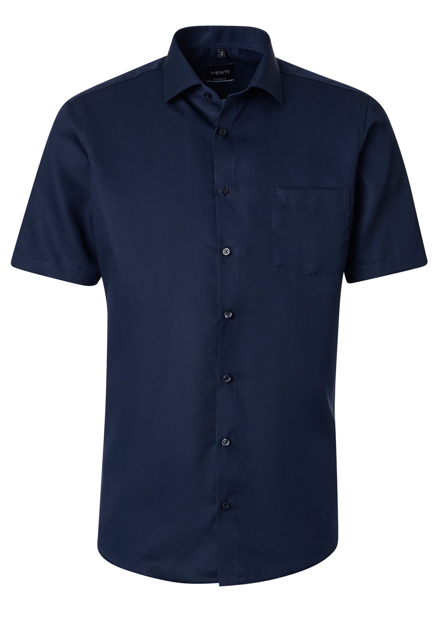 Produktbild f�r 'VENTI Comfort Fit Hemd Basic Kent Halbarm Twill nachtblau'