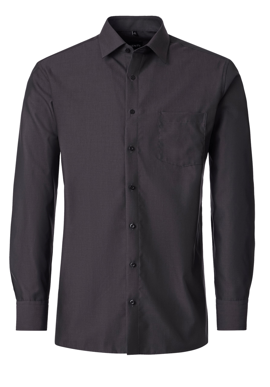 Produktbild f�r 'VENTI Comfort Fit Hemd Basic Kent Langarm Popeline anthrazit'