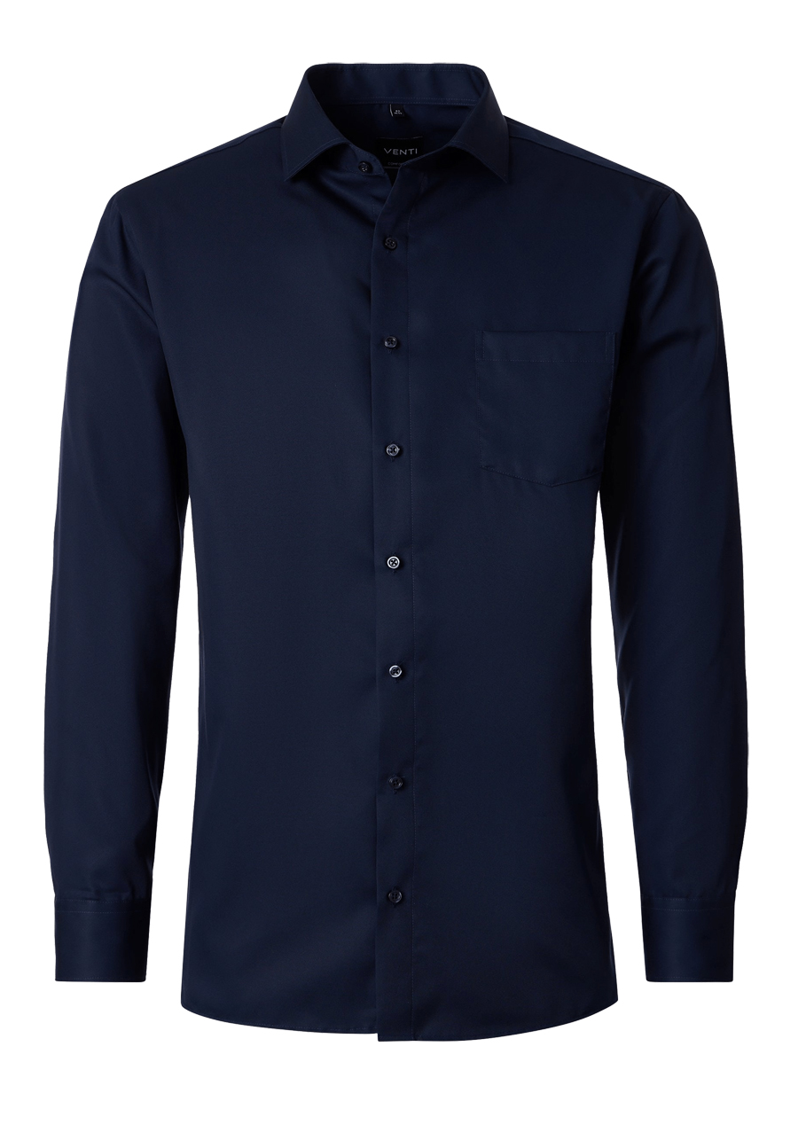 Produktbild f�r 'VENTI Comfort Fit Hemd Basic Kent extra kurzer Arm Twill nachtblau'