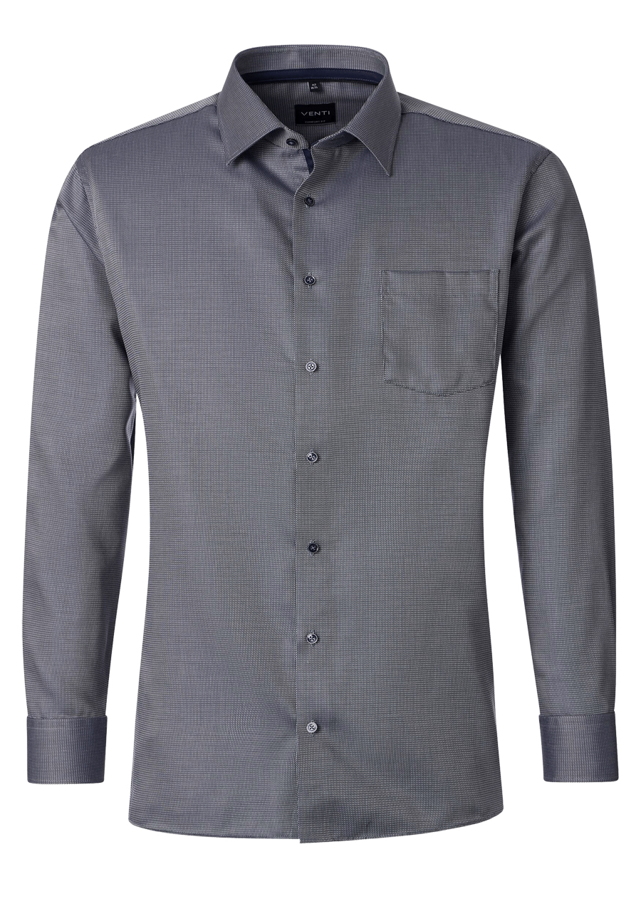 Produktbild f�r 'VENTI Comfort Fit Hemd Langarm New Kent Kragen Struktur oliv'