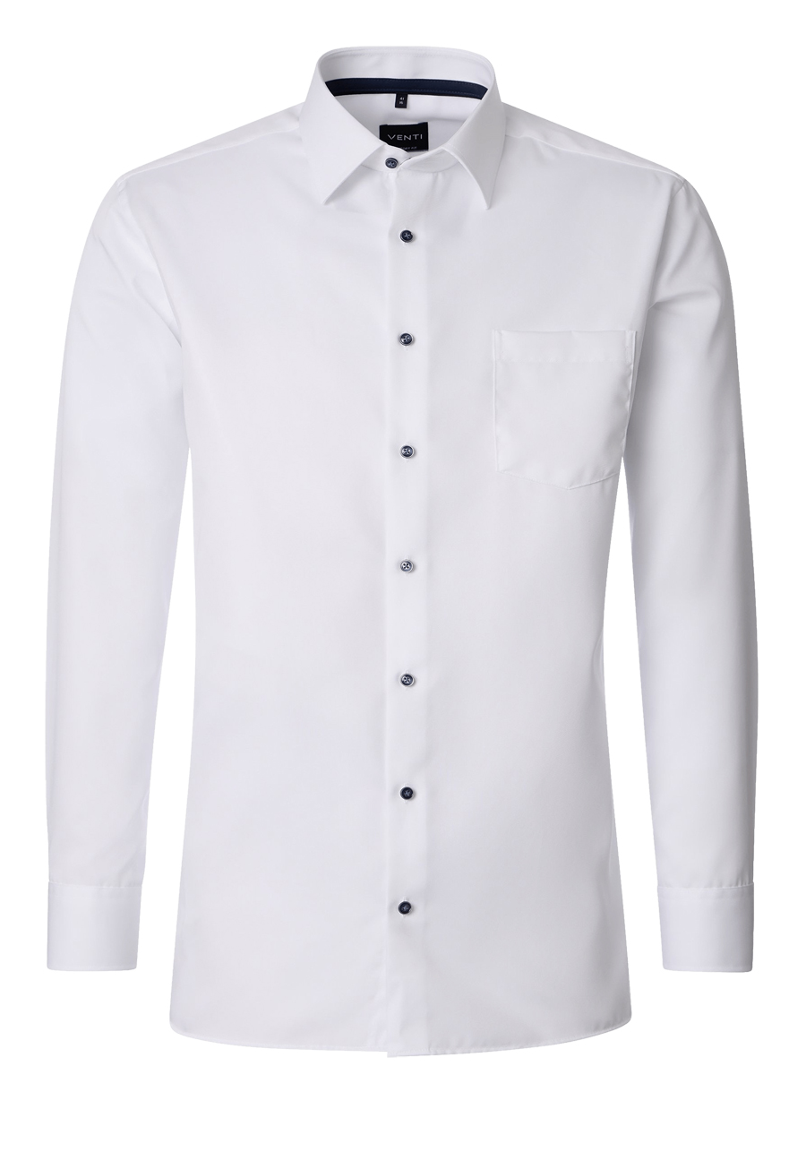 Produktbild f�r 'VENTI Comfort Fit Hemd Langarm New Kent Kragen Struktur wei�'